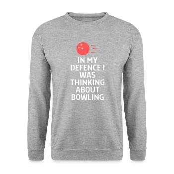 Bowling Sayings Bowling Bowler Skittles Gift - Unisex Sweatshirt - salt & pepper - Front - Alina (178cm) & Michal (187cm)