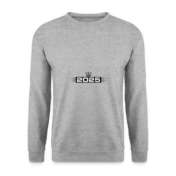 2025 Krone - Unisex Pullover - Weißgrau meliert - Vorne - Alina (178cm) & Michal (187cm)