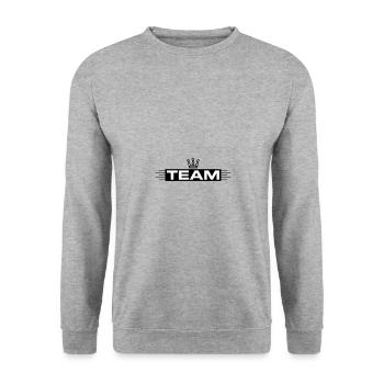 Team Krone - Unisex Sweatshirt - salt & pepper - Front - Alina (178cm) & Michal (187cm)