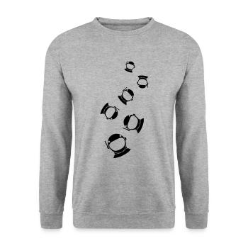 Astronaut icon icon - Unisex Sweatshirt - salt & pepper - Front - Alina (178cm) & Michal (187cm)