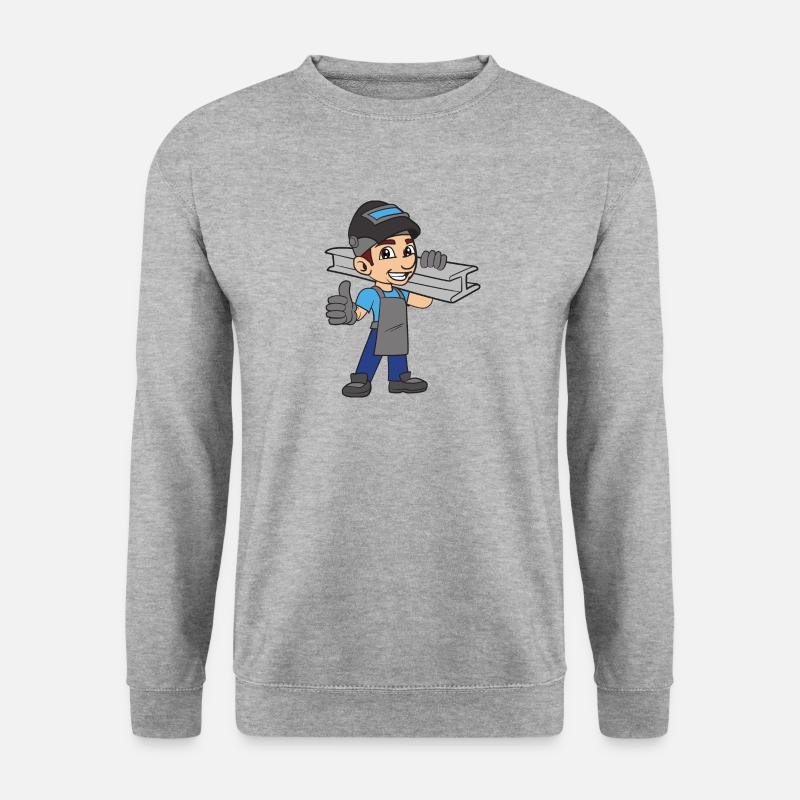 Schweißer Metallbauer - Unisex Pullover - Weißgrau meliert
