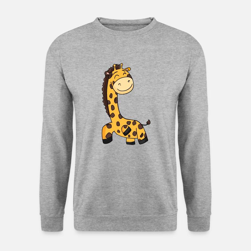 Giraffe - Unisex Pullover - Weißgrau meliert