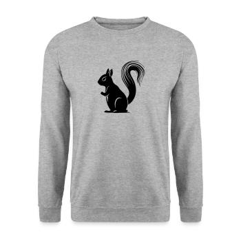 écureuil - Sweat-shirt Unisexe - gris chiné - Devant - Alina (178cm) & Michal (187cm)