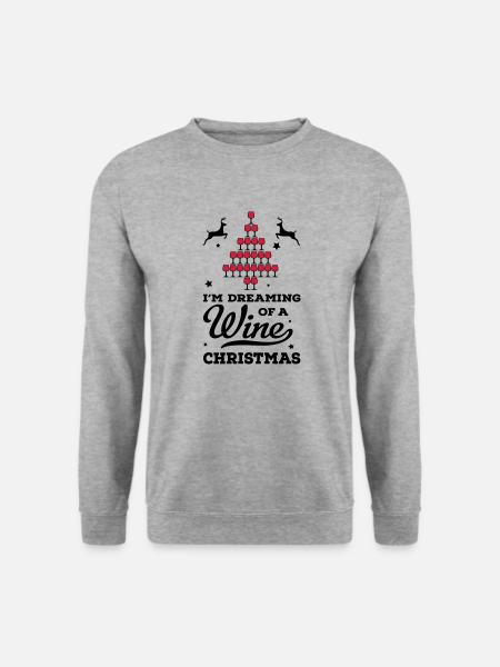 Weihnachten - Unisex Pullover - Weißgrau meliert