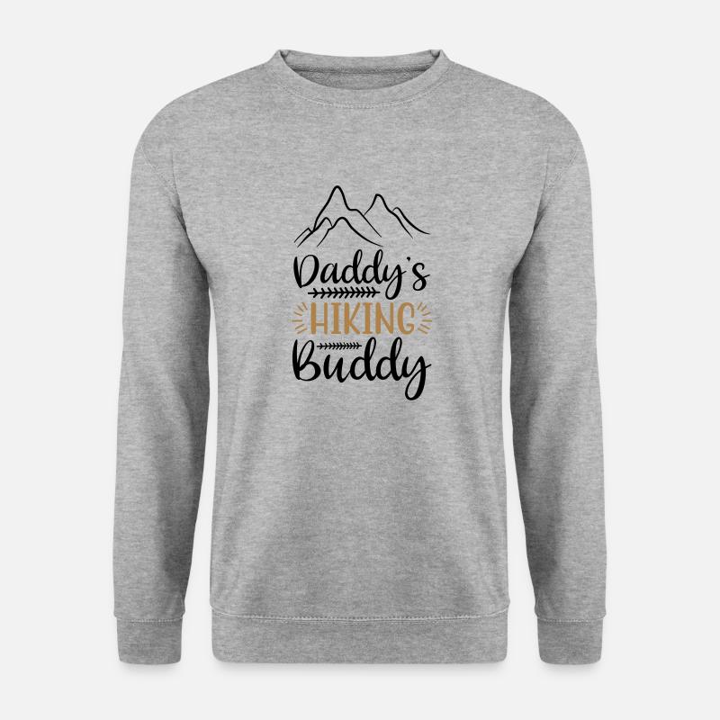 DADDY'S HIKING BUDDY - Unisex Pullover - Weißgrau meliert