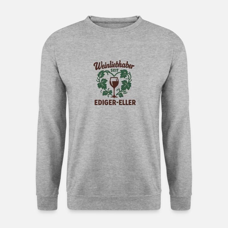 Weinliebhaber - Unisex Pullover - Weißgrau meliert