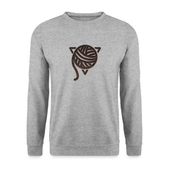 The ball of wool - Burn - Unisex Sweatshirt - salt & pepper - Front - Alina (178cm) & Michal (187cm)