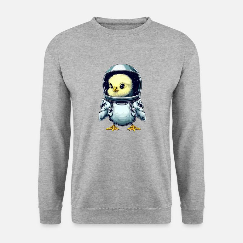 Chicken and chick astronauts, creative - Unisex Sweatshirt - salt & pepper