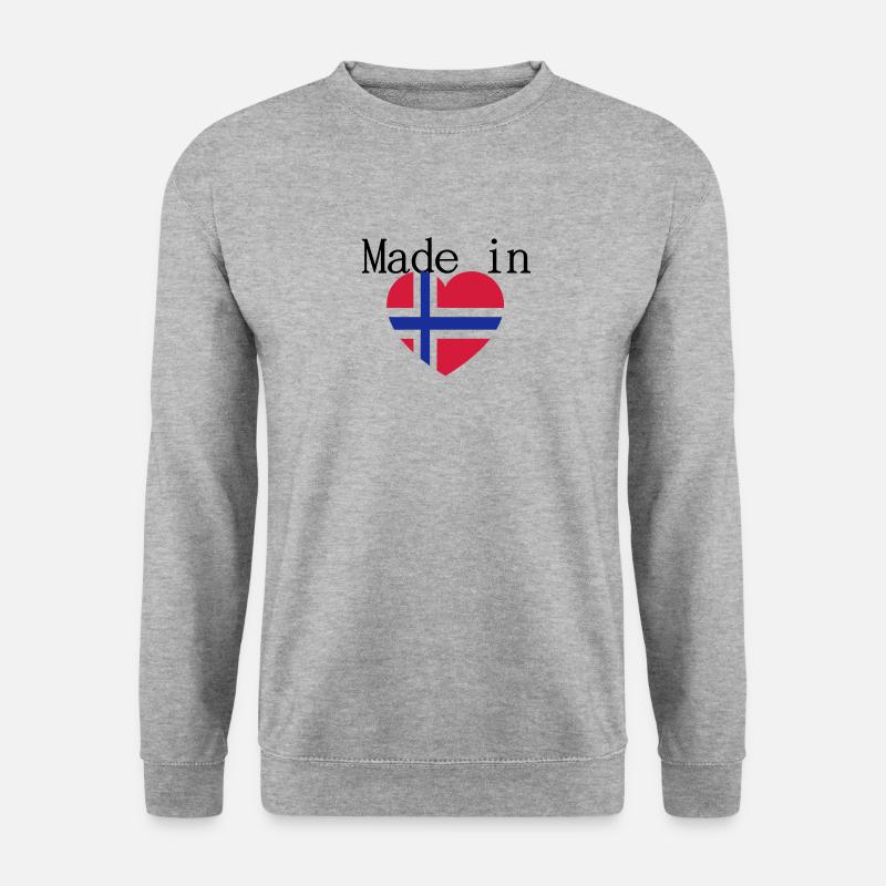 norway - Unisex Pullover - Weißgrau meliert