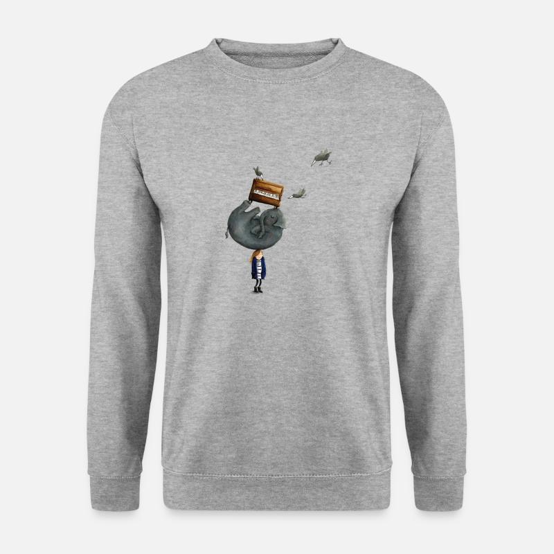 Elephant On The Head - Unisex Sweatshirt - salt & pepper