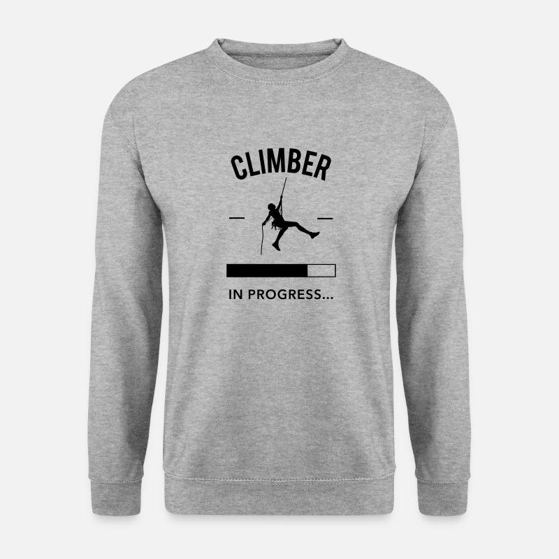 Climber in Progress - Unisex Pullover - Weißgrau meliert