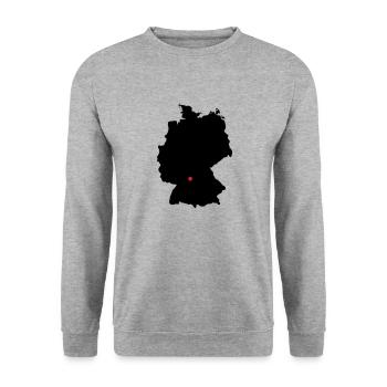 Germany Stuttgart Würzburg - Unisex Sweatshirt - salt & pepper - Front - Alina (178cm) & Michal (187cm)