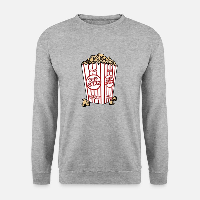 Popcorn-Becher - Unisex Pullover - Weißgrau meliert