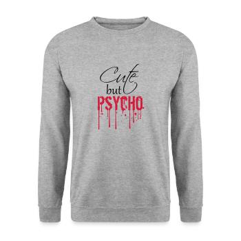 drop graffiti spray stamp sweet pink cute but - Unisex Sweatshirt - salt & pepper - Front - Alina (178cm) & Michal (187cm)