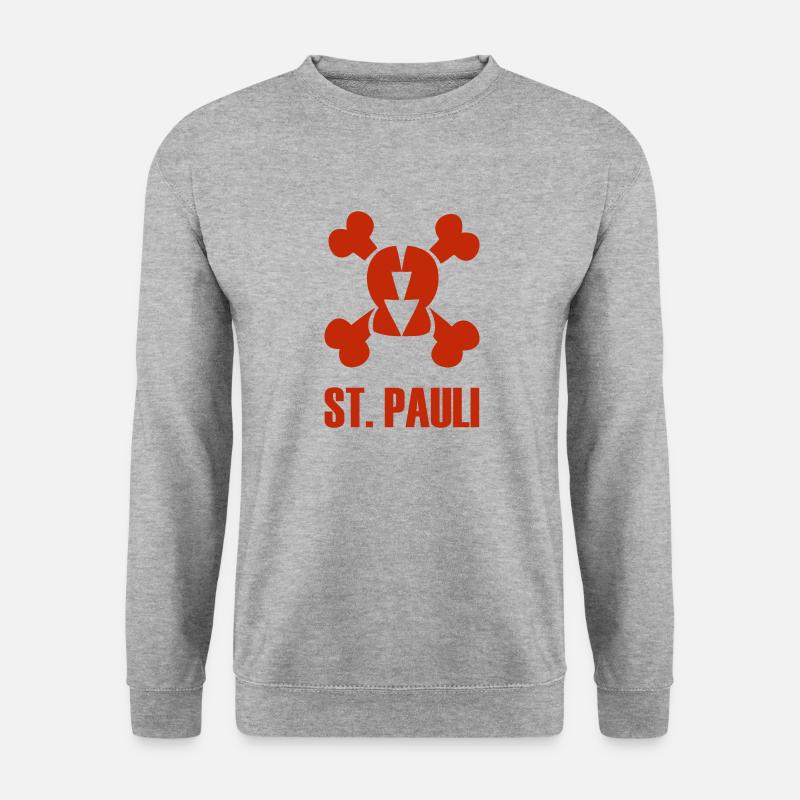 St. Pauli - Unisex Pullover - Weißgrau meliert