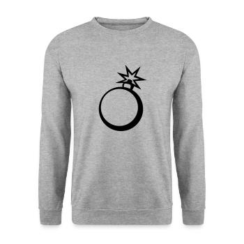 clipart bombending - Unisex Sweatshirt - salt & pepper - Front - Alina (178cm) & Michal (187cm)