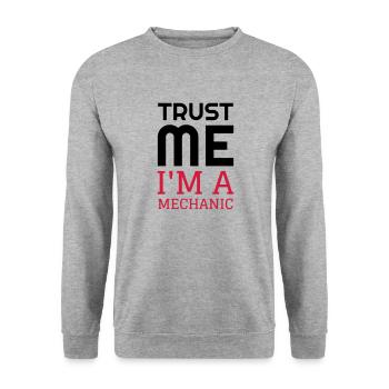 mécanique / mécanicien / mécano / garage - Sweat-shirt Unisexe - gris chiné - Devant - Alina (178cm) & Michal (187cm)
