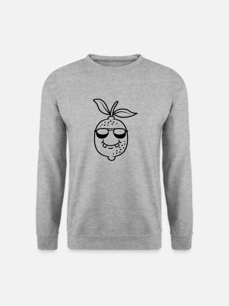 Sunglasses lemon design - Unisex Sweatshirt - salt & pepper