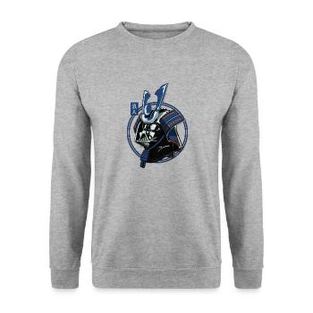 Samurai from space - Unisex Sweatshirt - salt & pepper - Front - Alina (178cm) & Michal (187cm)