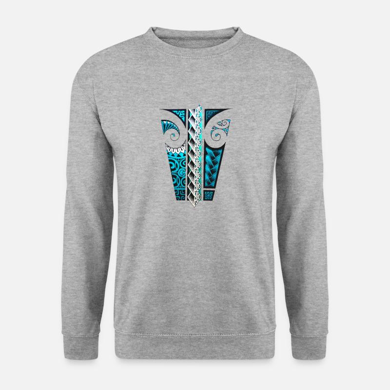 Tattoo art pixels - Unisex Pullover - Weißgrau meliert