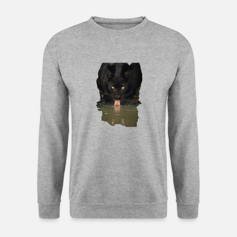 Tiere - Unisex Pullover - Weißgrau meliert