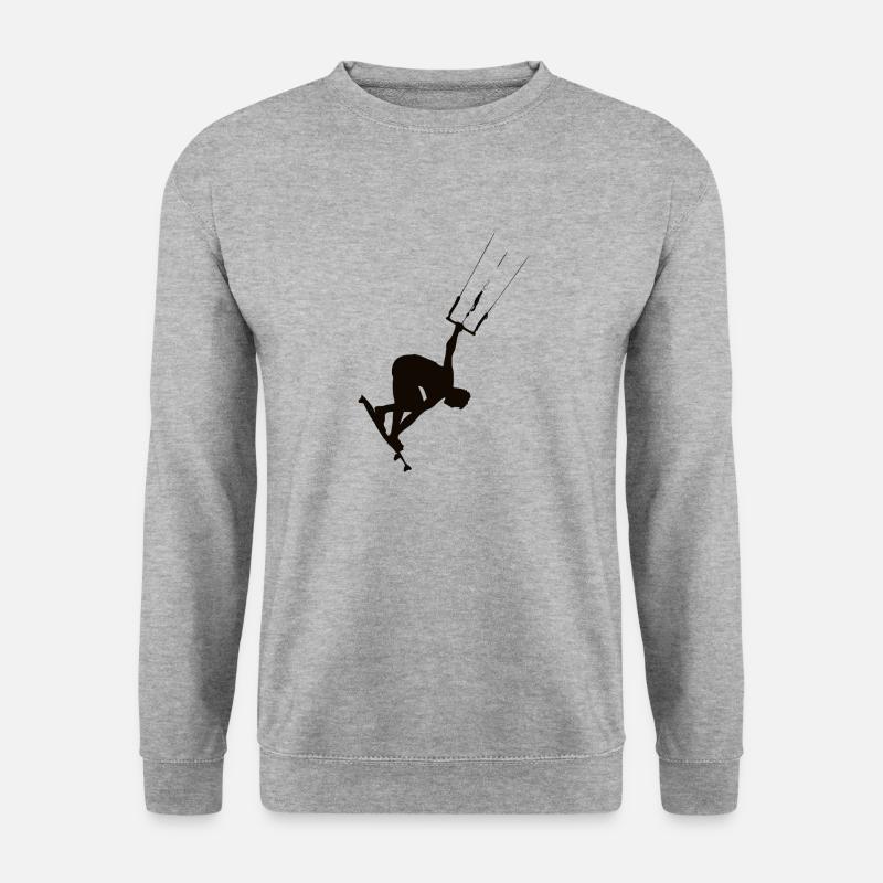 Kitesurfen - Unisex Pullover - Weißgrau meliert