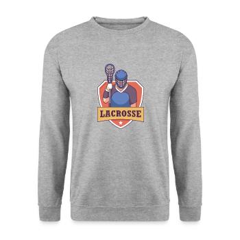 Lacrosse - Unisex Pullover - Weißgrau meliert - Vorne - Alina (178cm) & Michal (187cm)