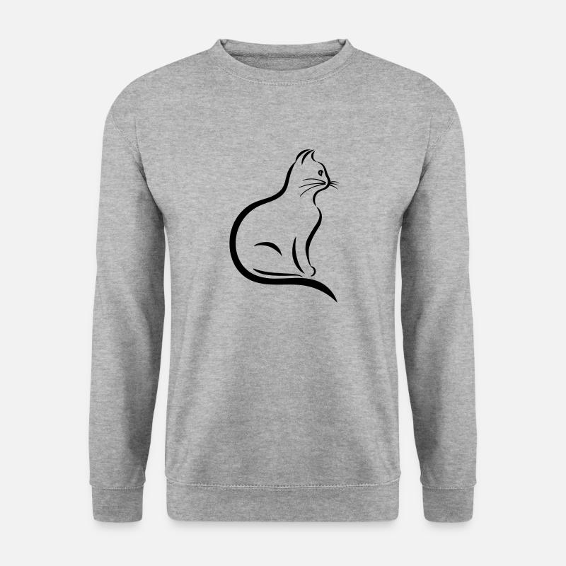cat - Unisex Sweatshirt - salt & pepper