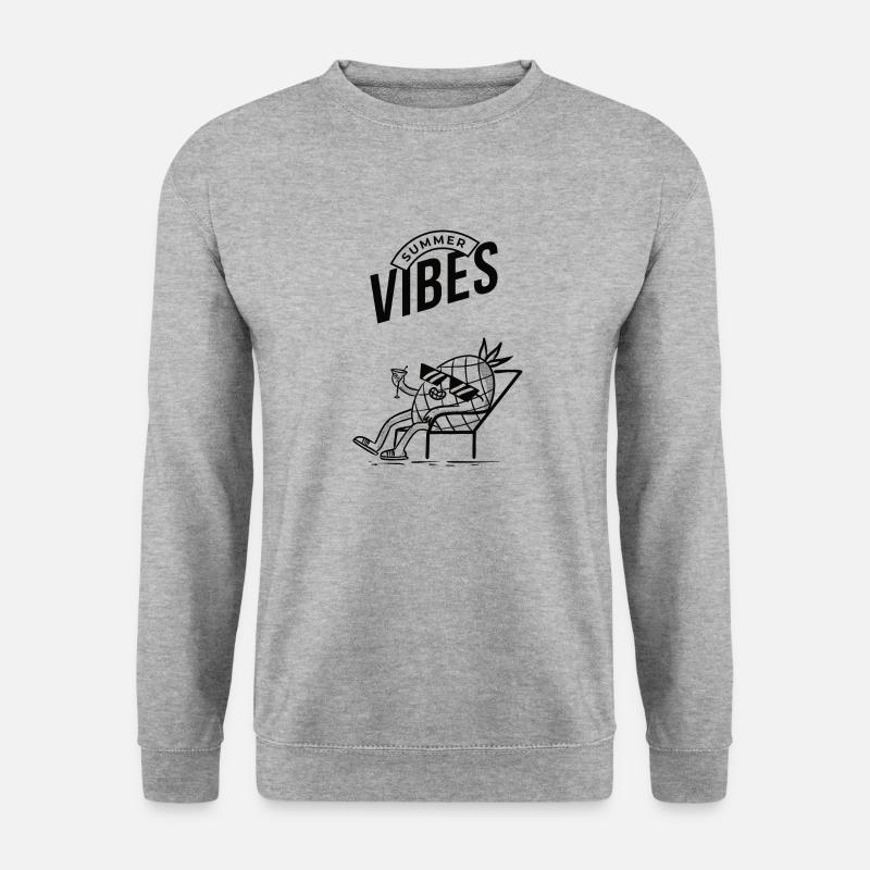 Sommer Ananas - Unisex Pullover - Weißgrau meliert