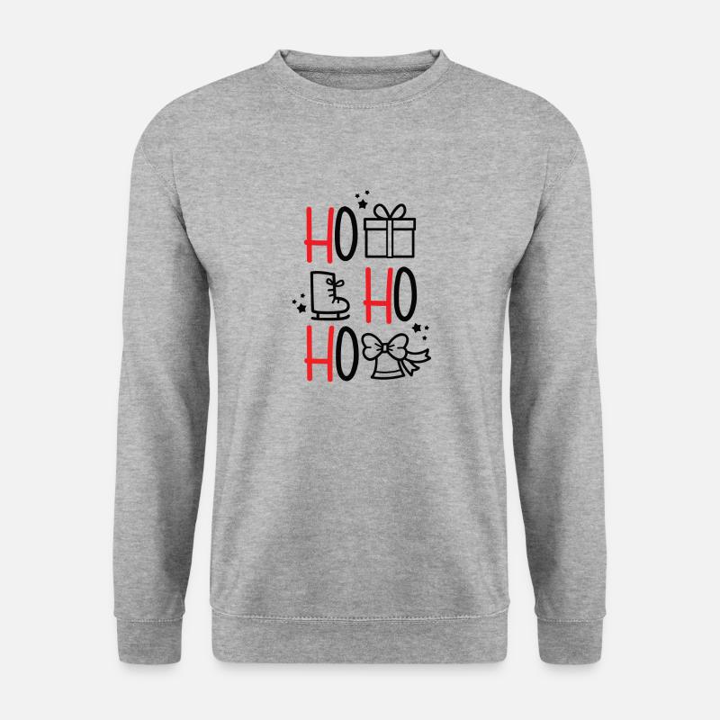 ho ho ho - Unisex Pullover - Weißgrau meliert
