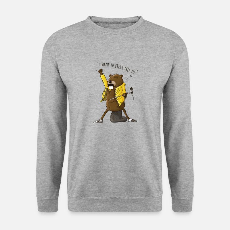 Biber Merkur - Unisex Pullover - Weißgrau meliert