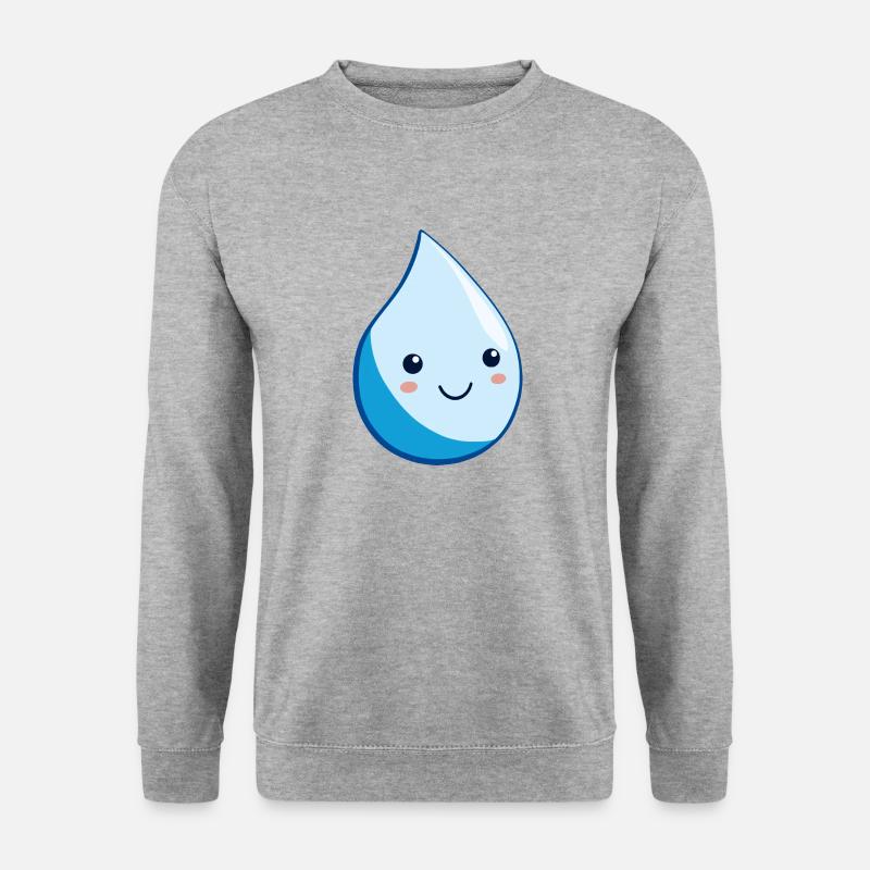 Waterdrop - Unisex Pullover - Weißgrau meliert