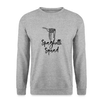 Spaghetti Squad Pasta Noodles Italian Food - Unisex Sweatshirt - salt & pepper - Front - Alina (178cm) & Michal (187cm)