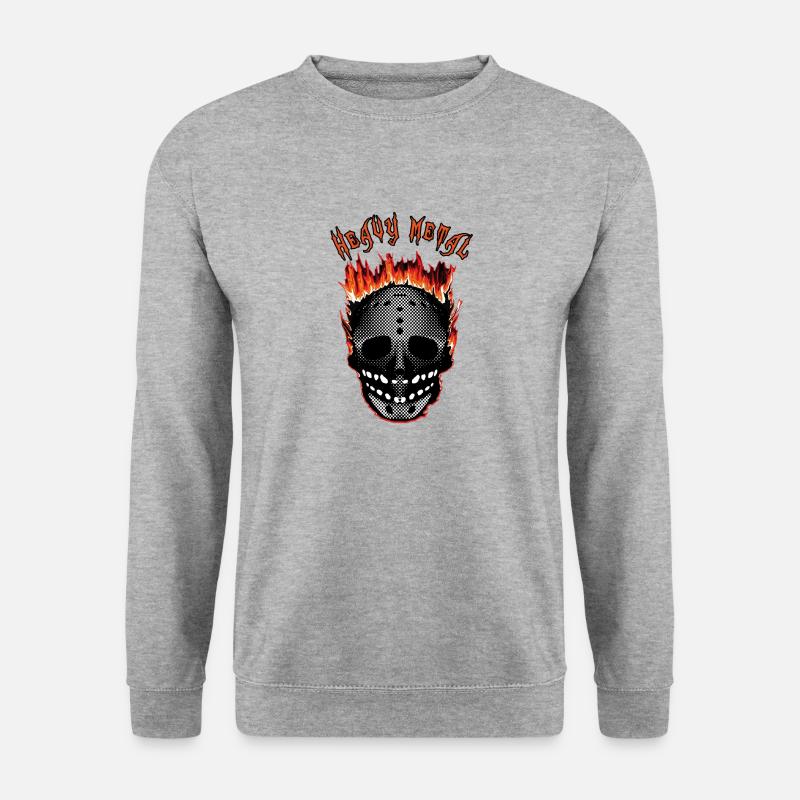 Metall - Unisex Pullover - Weißgrau meliert