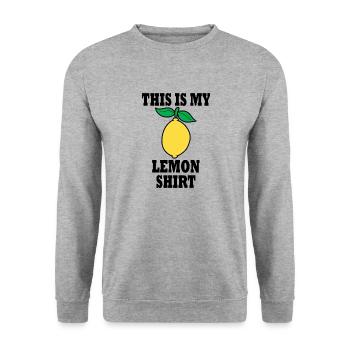 Citrus Citron Citation ironique Fruits tropicaux - Sweat-shirt Unisexe - gris chiné - Devant - Alina (178cm) & Michal (187cm)