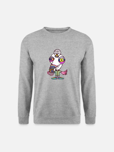 Blues Trasch - Unisex Pullover - Weißgrau meliert