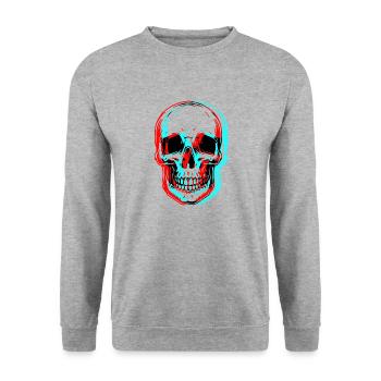 Crane 3d - halloween - rock metal - Unisex Sweatshirt - salt & pepper - Front - Alina (178cm) & Michal (187cm)