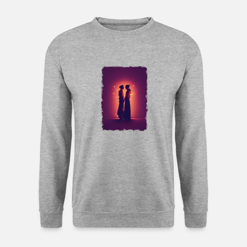 Liebe - Unisex Pullover - Weißgrau meliert