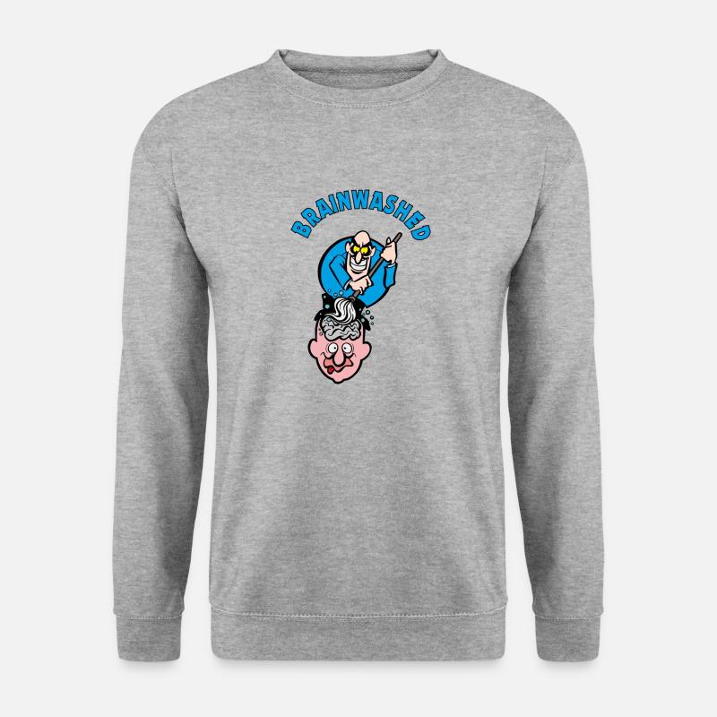 Brainwashed - Unisex Pullover - Weißgrau meliert
