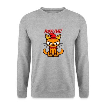 Purr evil - Unisex Sweatshirt - salt & pepper - Front - Alina (178cm) & Michal (187cm)