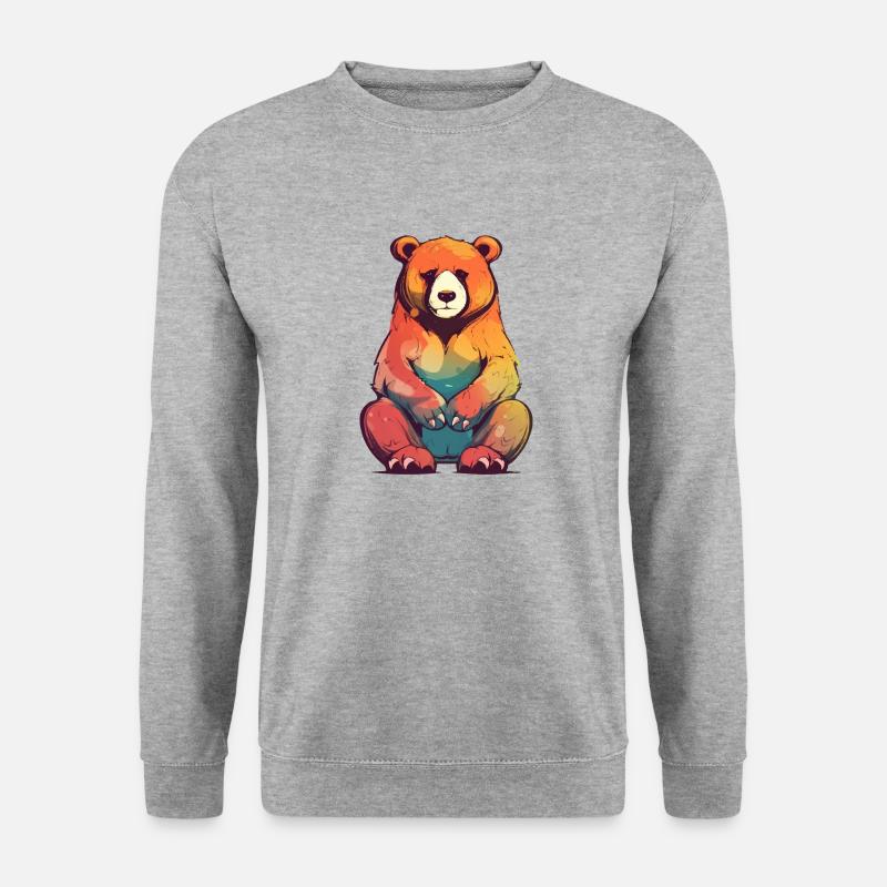 Bado the grumpy bear - Unisex Sweatshirt - salt & pepper