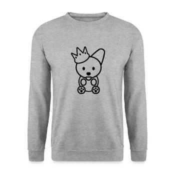 Hund Chien - Sweat-shirt Unisexe - gris chiné - Devant - Alina (178cm) & Michal (187cm)
