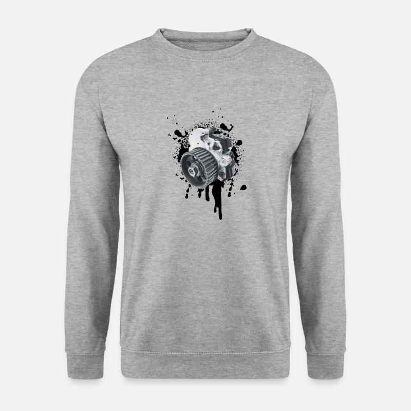 Hochdruckpumpe - Unisex Pullover - Weißgrau meliert