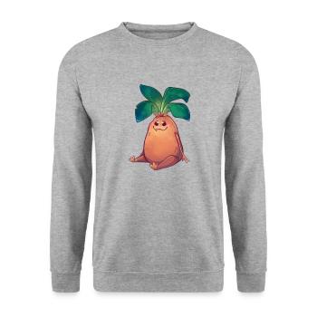 Allraunde Plush - Unisex Sweatshirt - salt & pepper - Front - Alina (178cm) & Michal (187cm)