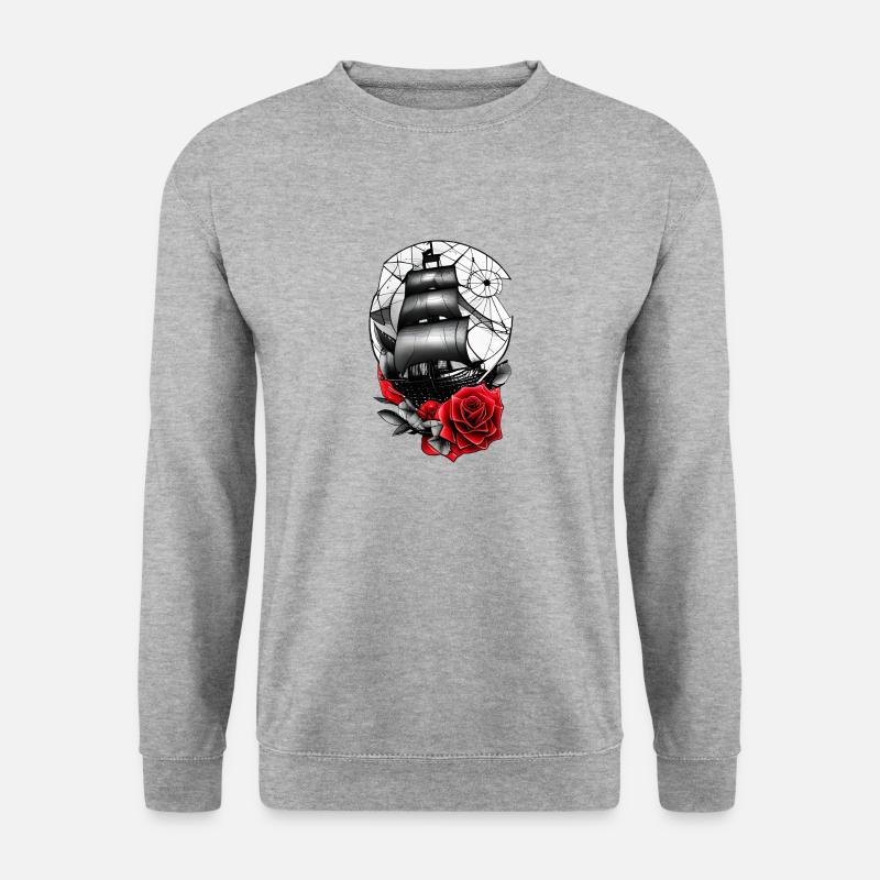 Schiff - Unisex Pullover - Weißgrau meliert