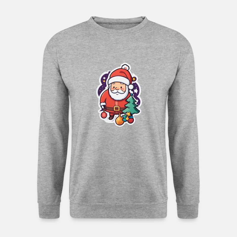Weihnachtsmann - Unisex Pullover - Weißgrau meliert