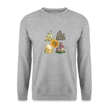 Four Kingdoms Castles - Unisex Sweatshirt - salt & pepper - Front - Alina (178cm) & Michal (187cm)