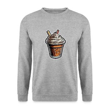 Crème glacée / Sorbet / Gelato / Été / Soleil - Sweat-shirt Unisexe - gris chiné - Devant - Alina (178cm) & Michal (187cm)