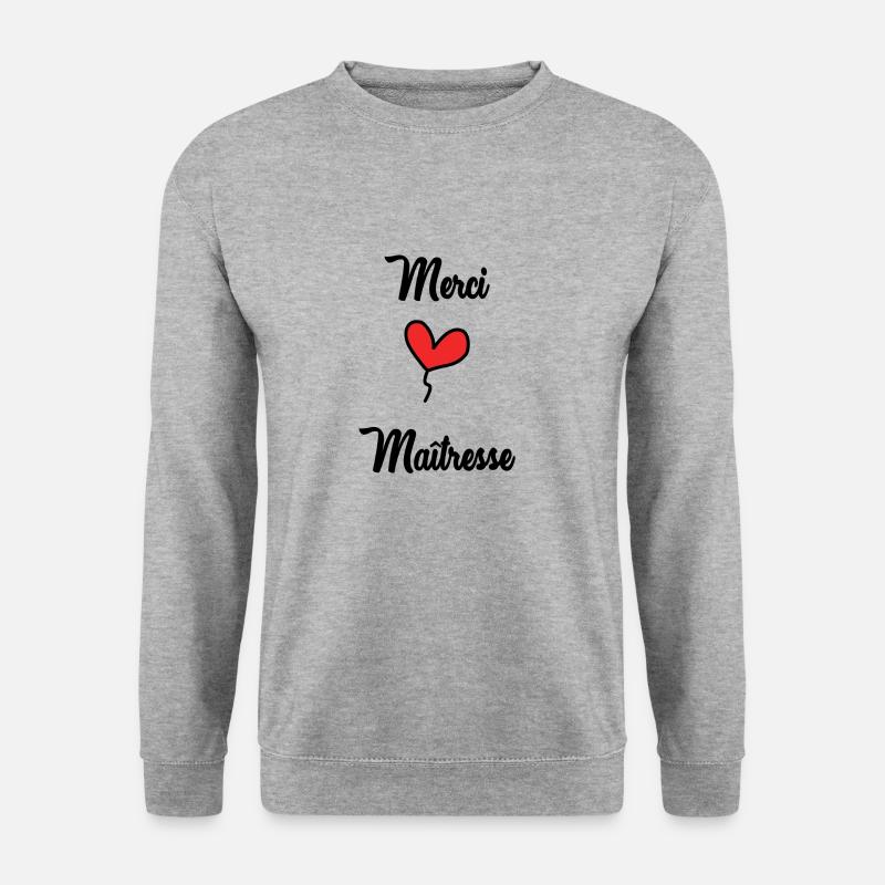 VIELEN DANK. GELIEBTE - Unisex Pullover - Weißgrau meliert