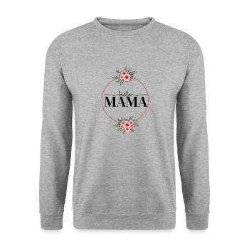 Beste Mama - Unisex Pullover - Weißgrau meliert - Vorne - Alina (178cm) & Michal (187cm)